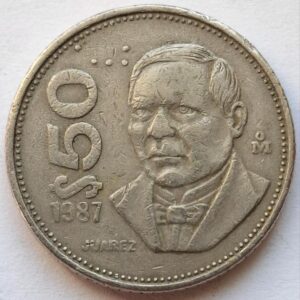 Мексика 50песо 1987года 215