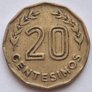 Уругвай 20 сентесимо, 1976года 114