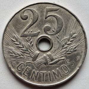 Испания 25 сентимо 1927года 219
