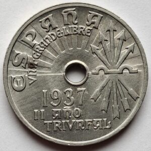 Испания 25 сентимо 1937года 219